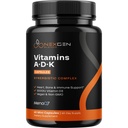 高吸附ADK 维生素补充剂 - Vegan Vitamin D3 K2 MK7 & A for Calcium Regulatoration Plus Bone Heart Throid & Immune Support - Vitamin ADK 配有 5000IU D3 非 GMO & Gluten Free(2个月)