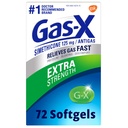 Gas-X 增量气体减量软胶与Simethicone 125毫克用于Bloating Relief - 72个计数