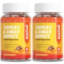 Turmeric Curcumin Gummys 500mg for Adults,配有黑辣椒,姜根,Vitamine C,低糖水果Gummys,橙色Flavor - 120个伯爵.