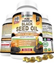 FRESH HEALTHARE 黑种子油盖冷压1300mg - 100%纯非GMO Nigella Sativa - Immune & 联合支持 - Premium Softgel 补充