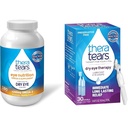 TheraTears 1200mg Omega 3 眼营养补充剂 有机叶草籽 Triglyceride 鱼油和干眼疗法 润滑眼滴用于干眼,防腐自由眼滴
