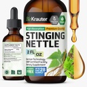 BIO KRAUTER Sting Nettle Tincture - Nettle Root提取液 - 尿液支持补充 - Urtica Dioica自然提取 - Vegan,糖和酒精自由滴2 Fl.Oz.