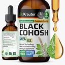 BIO KRAUTER Black Cohosh Root Tincture - Vegan Black Cohosh 补充女性支持 - 酒精和糖无糖 - 2 Fl.Oz.