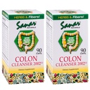 Sanar Naturals Colon Cleanser, 90 Capsules (2 Pack) - 饮食纤维、草药和良药混合剂,消化支持,Colon Cleanse 补充女性和男性