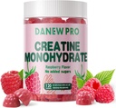 Creatine Monohydrate Gummys for Men and Women 5g of Creatine Monohydrate per service - 免糖,维根,Raspberry Flavor, 120 伯爵
