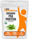 Bulk Assupports.com 有机 Pea蛋白粉 - Plant based & Vegan 蛋白粉 - Unflavored & Gluten Free, 30g per service, 250g (8.8 oz) (Pack of 1)