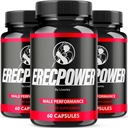 (3 Pack) 男性的Erecpower 补充 Capsules, Erecpower Piills 所有天然成份, Erecpower 原始高级公式, Erecpower 维生素支持, Ericpower Reviews, 180 Capsules 3个月