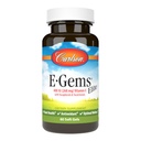 Carlson - E-Gems Elite, 400 IU 维生素E 配有 Tocopherols & Tocotrienols, 心脏健康与最佳健康, 抗氧化剂, 60 软胶