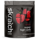 Skratch Labs 超级高碳水化合物粉末 碳水化合物粉末 配有集群 Dextrin 和电解质 Endurance Energy Drink → Raspberry (840 Grams) → N-GMO, Gluten Free, Vegan, Kosher