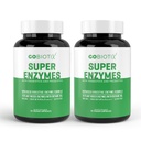 GOBIOTIX 饮食酶补充剂,为男女提供先生药和亲生药 -- -- Gut Health, Gluten Digestion, Lactose 吸附剂,基于植物的饮食药丸 -- -- 120 Capsules