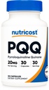 Nutricost PQQ (Pyrrolocalinoline Quinone) 20mg, 30 capsules - 蔬菜卡普勒斯, 非GMO, Gluten Free