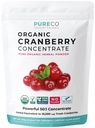 USDA Cranberry 粉末有机认证 - 有机Cranberry Juice 集中支持女性和男性的尿道切除健康 - 纯Berry 集中 Vegan 非GMO 和 Filler Free(200名服务员)