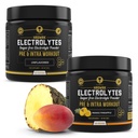 HRDWRK - 100 services Keto Electrolytes Powder Hydrition Sugar - Electrolytes 配以电解质的耐力和减肥药 - 不受欢迎的和Mango Pineapple Set