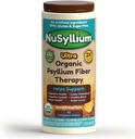 Nusyllium Ultra Psyllium Husk粉末,USDA有机,10.7 Oz,无糖Keto-friendly Fiber 补充品,促进消化健康* Orange, 42 服务品