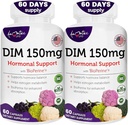 女性DIM Complex 150mg - Bioperine 雌激素平衡药丸用于更年期和热闪光剂救济 支持激素强力补充 - 60 Capsules - 在美国制造