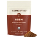 真正的蘑菇 Reishi 蘑菇粉 - 手摘的有机蘑菇提取器 - Red Reishi 配有验证的Beta Glucans Vegan的Tranquil Daily Wellness, Non-GMO,无谷物填充器,45位服务员