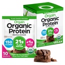 Orgain 有机维冈蛋白粉、奶油巧克力糖-21g 植物蛋白、6g 预生纤维、低碳、无乳糖成份、无添加糖、非GMO、用于摇摆和滑动、10个旅行包装
