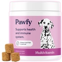 Pawfy Dog Multivitamins 15 in 1 QQ狗维生素换皮皮和外套 - 支持整体健康 QQ 高级高级狗补品 来自偶发痒 QQ猫味维生素C Chews - 30 Count