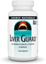 来源:Naturals Liver Guard,配有Silymarin,CoQ10,L-Cysteine Complex,用于健康肝功能* - 120片