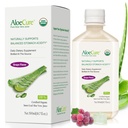 AloeCure USDA 有机Aloe Vera Juice Grape Flavor,收获12小时之内制作 - 纯Aloe Vera 消化与免疫健康补充,帮助保持平衡胃酸,16.7oz 瓶装