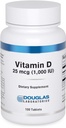 道格拉斯实验室 维生素D 25 mcg (1,000 IU) - D3 维生素 - 用于免疫支持,骨质健康与牙齿健康* - D维生素作为Cholecalciferol - 100片