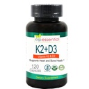 ELP ESSENTIAL 维生素 K2 配有 D3 补充骨和心脏健康, Capsules K2+D3 维生素 120 Capsules