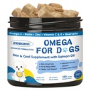 Omega 3 配有沙门油的狗、鱼油配有狗皮和煤的补品、狗过敏救济、热点治疗、抗谢丁、Hip和与EPA & DHA的联合支助、Biotin、维生素E