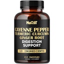 Cayenne Pepper 配有 Turmeric Crucumin 根, Ginger 根, Ceylon Cinnamon Bark & More - Imune System, 联合健康与消化健康支持 - 210 Capsules