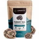 Turkey Tail蘑菇粉补充100g 纯果品 10:1 高强度提取 50% Beta-D Glucans 16,600mg 原始等效 服务 QQ Imune, Gut & Microbiome 支持
