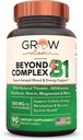 增生维生素 B1 复合体 - Allitiamine 天然维生素 B1 配必需B-维生素,Thiamin,Niacin, Biotin, Magnesium & More - 支持能量,Mood & Nervous系统 - 90 Capsules