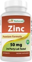Best Naturals Zinc 补充锌作为锌 Gluconate 50mg 240平板 - 免疫支持