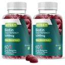 VITEEY Biotin Gummys for hair Skins and Nails - Biotin for hair growth Gummys - 5000 mcg - Vegan, Gluten-Free, Non-GMO - 120 计数