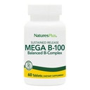 NaturesPlus Mega B-100 Complex - 60 持久释放片 - 平衡B Complex - 能量支持 - 蔬菜,Gluten Free - 60 服务