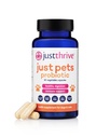 Just Trive Just Pets Probiotic - 狗和猫的每日消化性Probiotic - 4亿CFUS Pet Probiotic, 30 Capsules