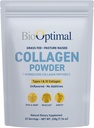 BioOptimal Collagen Peptides Powder - 草料、草料、水解蛋白质补充剂,用于皮肤、毛发和钉子-非GMO,《男子与妇女零糖日补充剂》(22种服务)