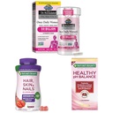 生活与自然花园 丰盛的女子福利 情人节 Bundle - 消化和阴道健康支持, 头发, 皮肤和钉子 Pectin Gummys with Biotin, 阴道Probiotics with Cranberry, 30-200ct
