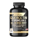 Q素与布罗梅兰锌维生素C 维生素D 长莓 - 120 Veggie Capsules, Non-GMO, Gluten-Free QQ Imune 支持补充 QQ在美国制造 → 两个月供应