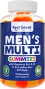 Feel Great Vitamin Co. Men's Multivitamin Gummys, 包装有维生素A,B-6,B-12,Biotin,C,D3,E,碘,叶酸,锌. 美国制造。 45天供应