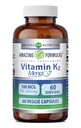 神奇的维生素 K2 Menaq7 MK7 补充 | 100 Mcg | Veggie Capsules | Non-GMO | Gluten Free | | |  USA  USA  USA  USA  USA  USA (1 Pack,60 Counter)