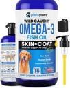 Omega 3 Fish Oil for Dogs - 比Salmon Oil for Dogs - 狗鱼油补充剂 - 减少 Shedding & Itching - 支持关节,脑,心脏健康 - 狗皮和煤补充剂 - 鱼油液体
