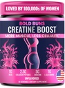 Bold Buns Creatine for Women – 配有 Collagen & BCAA 的粗体建材补充剂 – 支持肌肉发育,工作后恢复,皮肤弹性,健康发型和直肠 – 不受欢迎 – 30 services