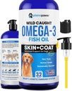 Omega 3 Fish Oil for Dogs - 胜过沙门 Oil - 狗鱼 Oil to develop Shedding & didge - 支持关节,脑和心脏健康 - 皮肤和煤油 - 液体鱼 Oil