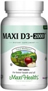 Maxi Health Kosher Vitamin D3 2000IU - 健康免疫反应高吸附性维生素D补充剂,钙吸收剂,牙齿和骨质健康 - D3 Vitamin 2000 IU - 180