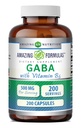 配有维生素B6的神奇GABA Supplements | 500 Mg Per service | 200 Capsules | 200 Capsules | Non-GMO | Gluten Free| | | | |  USA  USA  USA  USA