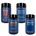 Sheer Ultimate Stack - 男子DHEA 100mg & Nitric Oxide 补充药 & Sheer Shred & Sheer Alpha