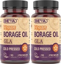 DEVA VAGAN 维生素, Borage Oil 500mg, Omega-6 脂肪酸GLA的来源(Gamma linolenic Acid),冷前置和未加工,90片(包2)