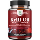 Krill Omega 3 Fish Oil Softgels - 集中Krill EPA & DHA Fish Olea Omega 3 女性和男性对免疫支持,健康脑和心脏健康的补充 - Burpless Fatty Acids 补充 - 30 Counts