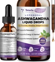 Totaria Liposomal Ashwagandha 液滴(7% Withanolides) w/Soursop 比特、L-Theanine、Magnesium、Shilajit、最大吸收、自然能源、妇女和男子的科尔蒂索尔健康、非GMO、2 Fl Oz