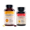 NatureWise维生素D3 2000iu 360 计数和维生素B12 1000mcg 60 软胶用于能源、免疫支持和健康肌肉功能