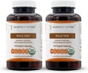 部落野生亚姆卡普尔的秘密 1000 mg 负责任耕作 USDA 有机野生亚姆(Dioscorea Villosa) 枯根,荷尔蒙支助补编(2x120 Capsules)